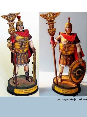 №7872 - Римский легионер / Vojak rimske legie (ABC 25-26/2004) из бумаги