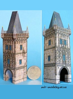 №7859 - Пороховая башня в Праге / Prasna brana v Praze (ABC 18/2004) из бумаги