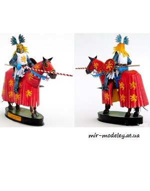 №7891 - Рыцарь в турнирных доспехах / Rytir v turnajove zbroji [ABC 11-12/2005] из бумаги