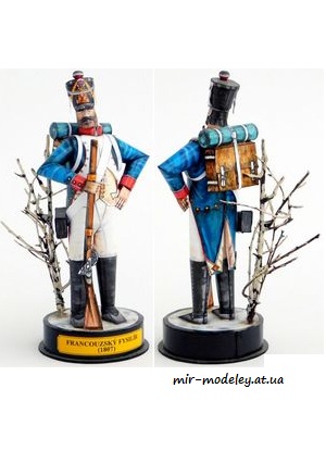 №7868 - Французский фузилёр / Francouzský fylisír (ABC 25-26/2004) из бумаги