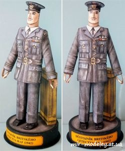 №7886 - Британский военный лётчик / Dustojnik britskeho letectva RAF [ABC 9/2005] из бумаги