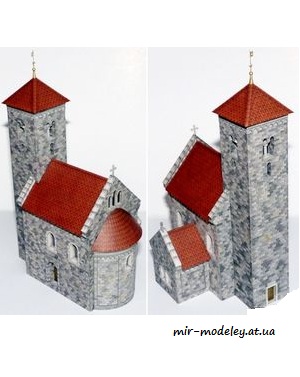 №7942 - Kostel Nanebevzetí Panny Marie v Mohelnici nad Jizerou (ABC 25-26/2006) из бумаги