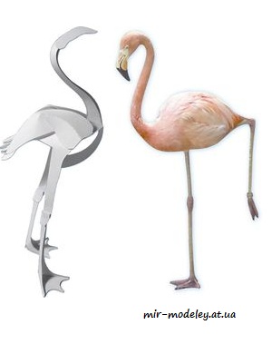 №8028 - Фламинго / Plameňák [ABC 23/2009] из бумаги