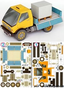 №7977 - Nákladní auto - valník (ABC 20/2007) из бумаги