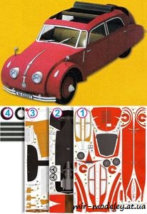 №7994 - Tatra 77 (ABC 10-11/2008) из бумаги