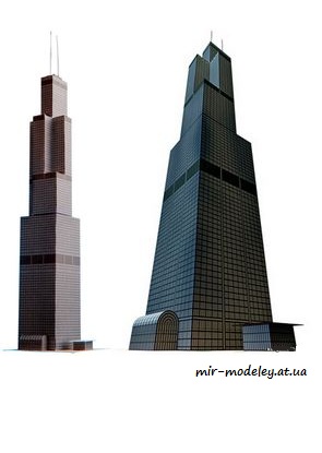 №8007 - Сирс-тауэр / Sears Tower (ABC 2/2009) из бумаги