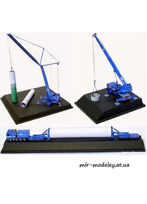 №7986 - Jeřáby a tahač s návěsem (ABC 2-2008 / Firebox) из бумаги