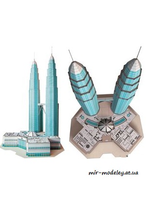 №8005 - Башни Петронас / Petronas Towers (ABC 26/2008) из бумаги
