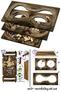 №8076 - 3D mraveniště (ABC 22 - 2010 ) из бумаги