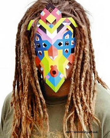 №8065 - Prázdninová maska 2 [ABC 2010-17] из бумаги