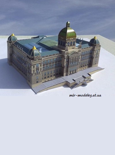 №8203 - Национальный музей в Праге / Narodni muzeum (ABC 22-2018) из бумаги