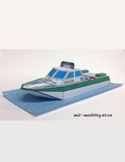 №1484 - Катер речной полиции / Člun poříční policie [ABC 12/2015] из бумаги