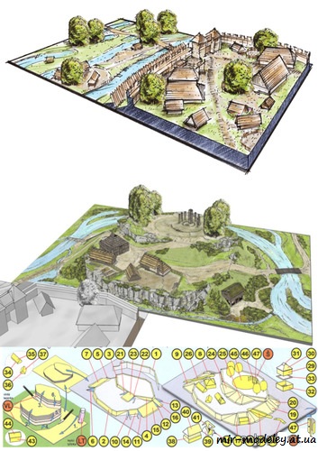 №8193 - Vyvoj hradu Rok 717 - Slovanske Hradisko (ABC 12-13-2018) из бумаги