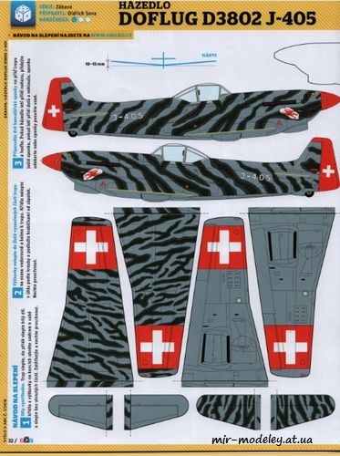 №8181 - Hazedlo Doflug D3802 J-405 (ABC 1/2018) из бумаги