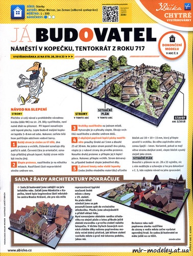 №8186 - Ja BUDOVATEL - Namesti v Kopecku, tentokrat z roku 717 (ABC 4-5-2018) из бумаги