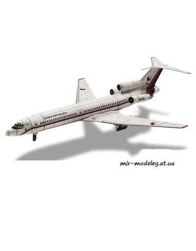 №8175 - Ту-154М Правительства Чехии, тягач MAN с прицепом / Tu-154M Czech Government Flying Service, towtruck Man (АВС 23/2016 / PR Models)