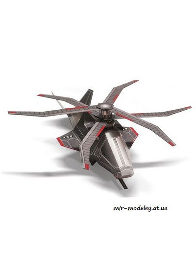 №8205 - Стелс-вертолет / Stealth vrtulník (ABC 2/2019) из бумаги