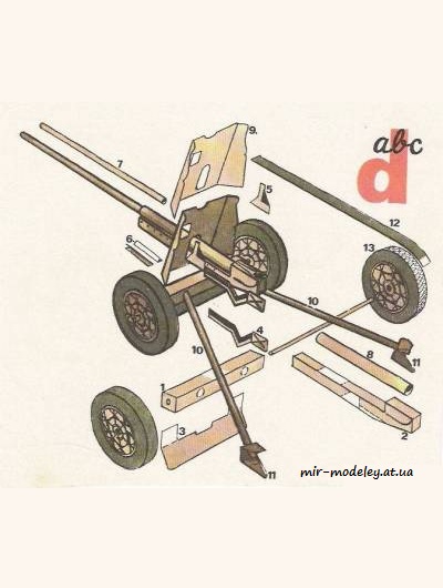 №8338 - 45-мм противотанковая пушка (ABC) из бумаги