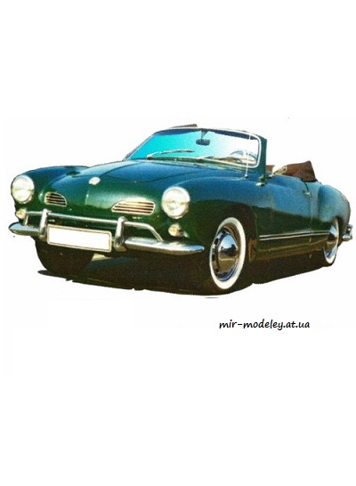 №8345 - VW Karmann Ghia Cab [ASV 503] из бумаги