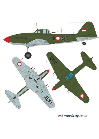 №8411 - Avia B.33 ВВС Индонезии (Перекрас Answer MPModel) из бумаги