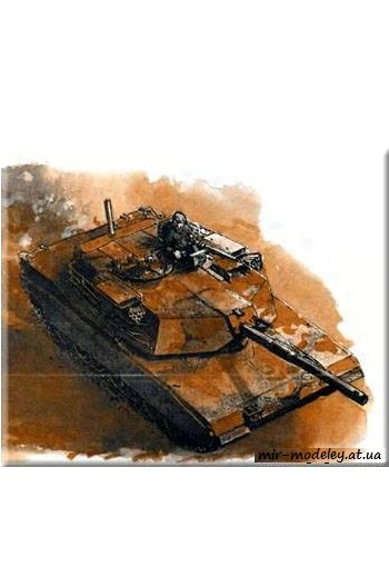 №803 - М1 Абрамс [Левша 1997-04] из бумаги