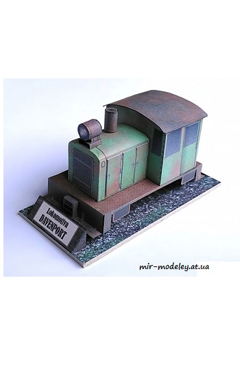 №8519 - Banská lokomotíva Davenport (Fifik) из бумаги