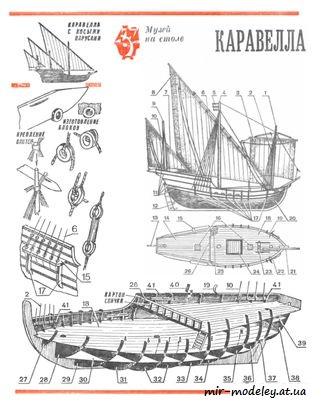 №8537 - Каравелла (ЮТ для умелых рук 07/1981) из бумаги