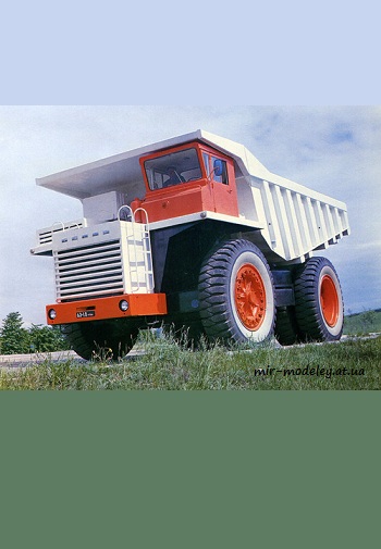 №8551 - БелАЗ-549 (Перекрас ЮТ для умелых рук 1/1985) из бумаги