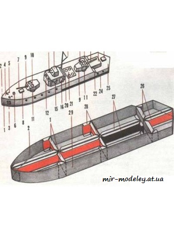 №3946 - Бронекатер (Левша 8/1997) из бумаги