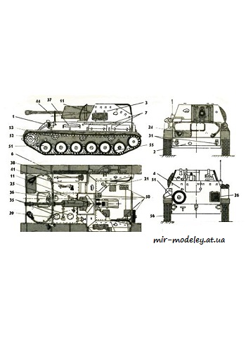 №8596 - Су-76 [Левша 1992-12] из бумаги