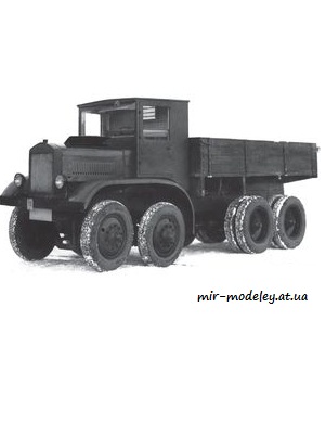 №8777 - Грузовик-вездеход ЯГ-12 (Левша 09/2022) из бумаги