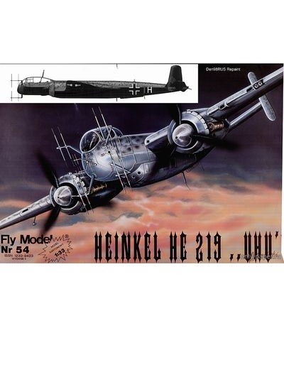 №8840 - Heinkel HE-219 (Перекрас Fly Model 054) из бумаги