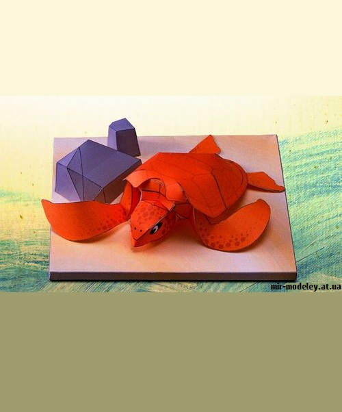 №9205 - Loggerhead Turtle (YAMAHA MOTOR) из бумаги