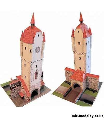 №9239 - Башня / Peterstor (Leutkircher Tor) (Dieter Welz / Ausschneide Bogen 08) из бумаги