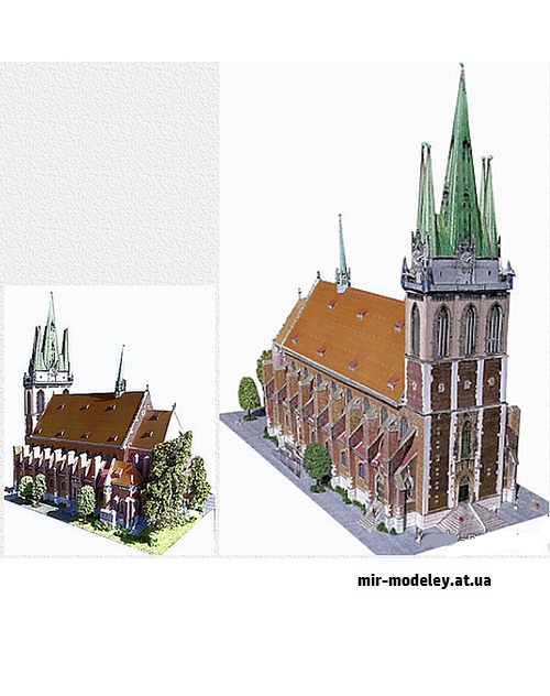 №9261 - Церковь Святого Георга в Ульме, Донау / Georgskirche in Ulm/Donau (Dieter Welz / Ausschneide Bogen 30) из бумаги