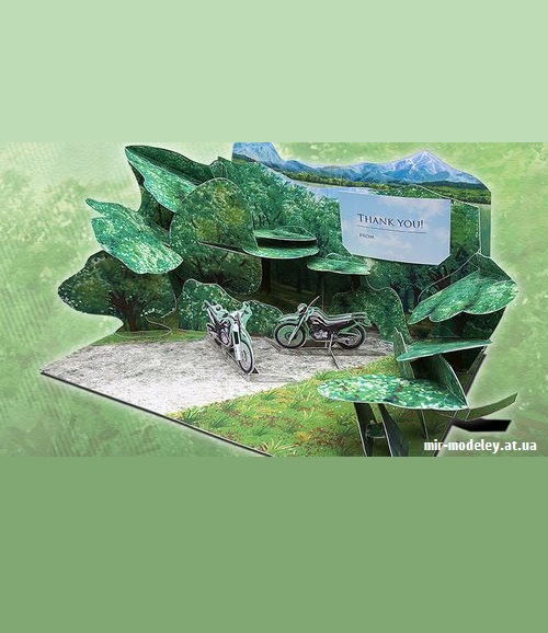 №9227 - Mountain trekking! (YAMAHA MOTOR) из бумаги