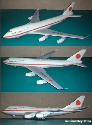 №9305 - Boeing 747-400 Japanese Government (Перекрас Canon) из бумаги