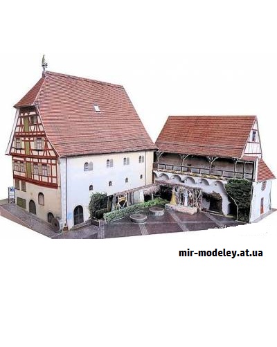 №9243 - Die Eselmühle in Wangen/Allgäu (Dieter Welz / Ausschneide Bogen 12) из бумаги