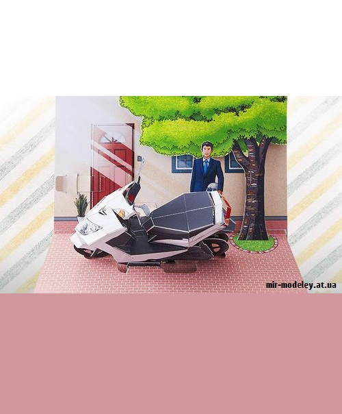 №9229 - Spring - First ride to work (YAMAHA MOTOR) из бумаги