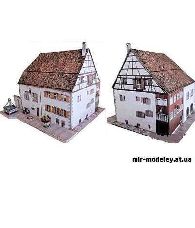 №9242 - Das Weberzunfthaus in Wangen/Allgäu (Dieter Welz / Ausschneide Bogen 11) из бумаги