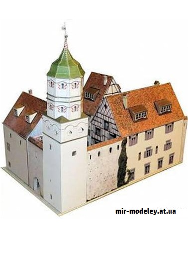 №9236 - Der Pulverturm an der Argen in Wangen/Allgäu (Dieter Welz / Ausschneide Bogen 05) из бумаги