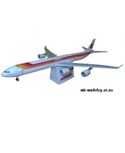 №9275 - Airbus A340-600 Iberia (Перекрас Canon PaperCraft) из бумаги