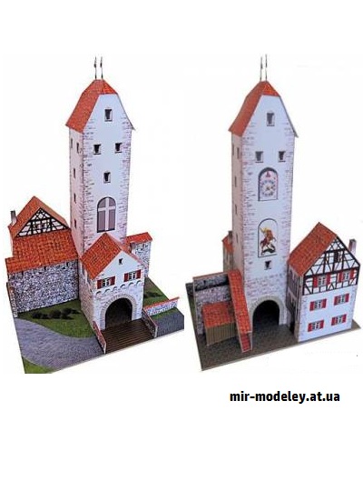 №9240 - Isnyer Tor in Wangen/Allgäu (Dieter Welz / Ausschneide Bogen 09) из бумаги