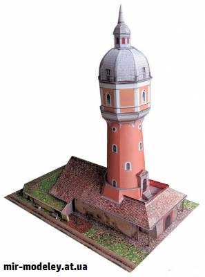 №9244 - Der Wasserturm am Kollmannspark von Neu-Ulm (Dieter Welz / Ausschneide Bogen 13) из бумаги