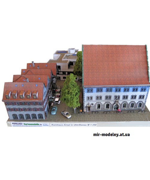 №9266 - Ансамбль старого города в Ульме / Altstadt-Ensemble Ulm/Donau (Dieter Welz / Ausschneide Bogen 35) из бумаги