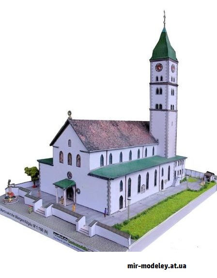 №9255 - Die Martinskirche in Wangen/Allgäu (Dieter Welz) (Dieter Welz / Ausschneide Bogen 24) из бумаги
