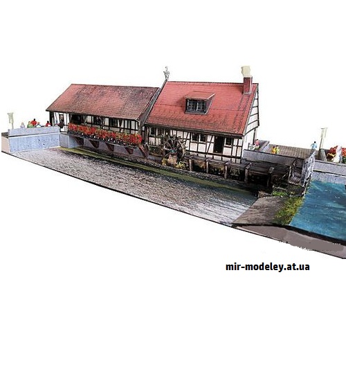 №9251 - Die Hammerschmiede am Blautopf in Blaubeuren (Dieter Welz / Ausschneide Bogen 20) из бумаги