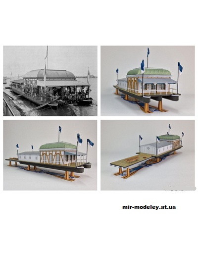 №914 - Эллинг Боннского гребного клуба 1882 г. (Mondorfer Bastelbogen) из бумаги