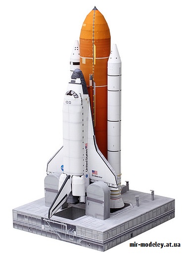 №9352 - Space Shuttle Fuel Tank and Rocket Set: Realistic Version / Топливный бак и ракетные двигатели космического корабл (Canon) из бумаги