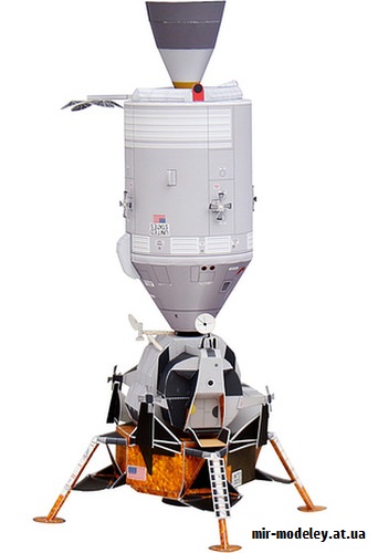 №9346 - Apollo Lunar Module: Simplified Version / Лунный модуль корабля «Аполлон»: Упрощенная версия (Canon) из бумаги